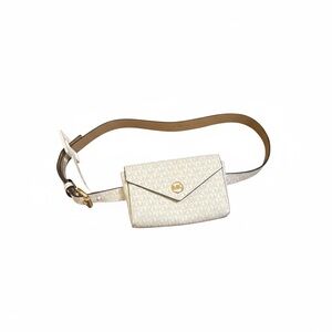 Michael Kors Cream and Brown Crossbody Bag